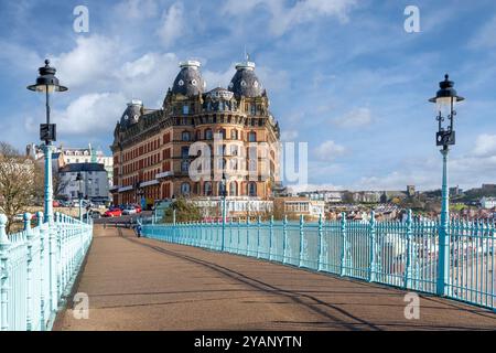 The Grand Hotel in Scarborough from the Spa bridge Stock Photo