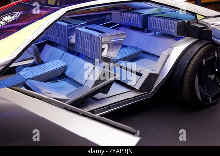 Paris, France. 14th Oct, 2024.  Mondial de l'Auto - Paris Motorshow 2024 press day. A Peugeot Inception electric concept car is displayed during the 90th edition of the Mondial Paris Motor Show, which is held from 15 to 20 October 2024 at the Paris Expo Exhibition Center, France. Credit: Bernard Menigault/Alamy Live News Stock Photo