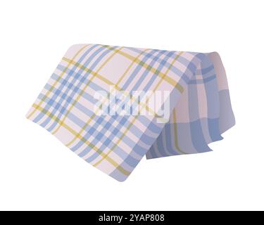 Cloth towel, kitchen tablecloth with tartan traditional pattern vector illustration Stock Vector