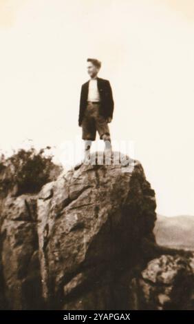 George Harrison Of The Beatles On Holiday, Age 12 Stock Photo