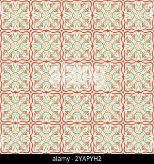 Tile Seamless Pattern Vintage Design. Talavera Pattern Vector Stock Vector