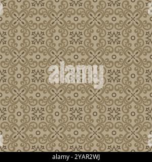 Tile Floral Motif Pattern. Talavera Vintage Pattern Vector Stock Vector