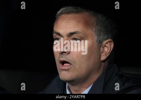 Madrid, Spain MAY 17: Jose Mourinho during during the Spanish King's Cup 2012/13 Final match played at the Santiago Bernabeu between Real Madrid and A Stock Photo