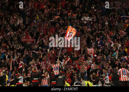 Madrid, Spain MAY 17: Gabriel Fernandez of Atletico de Madrid celebrates victory during the Spanish King's Cup 2012/13 Final , match played at the San Stock Photo