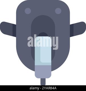 Icon of a scooter commonly used for eco friendly transportation in cities with ride sharing programs Stock Vector