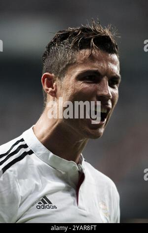 Madrid, Spain 13/09/2014: Cristiano Ronaldo of Real Madrid during the game between Real Madrid and Atletico de Madrid (photo by Guillermo Martinez) Stock Photo