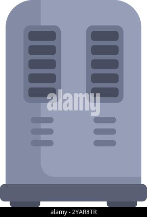Modern two slice toaster with a steel finish, isolated on a white background Stock Vector