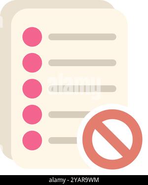 Access denied concept is represented by document with forbidden sign, great for administration related design projects Stock Vector