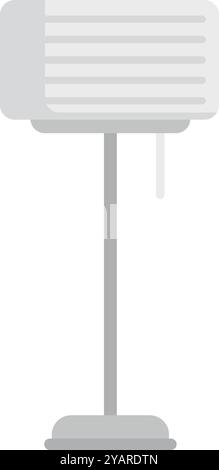 Outdoor ac unit standing on a tripod, cooling the air outside Stock Vector