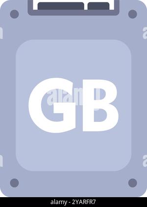 This icon of a solid state drive is perfect for use in any project related to computers and technology Stock Vector