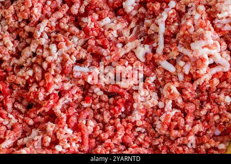 ground meat full-frame macro background Stock Photo