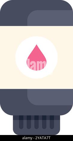 Ink cartridge showing ink level for printing important documents at the office Stock Vector