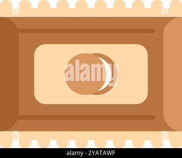 Packaging for cookies with transparent window showing cookies inside, isolated on white background Stock Vector