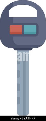 Electronic car key with buttons for locking and unlocking doors of vehicle remotely Stock Vector