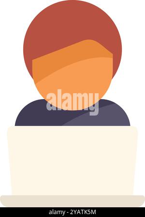 Young developer concentrating on coding a new website on his laptop Stock Vector