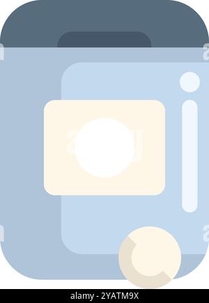 Laundry wash cycle program icon showing the settings of a front load washing machine Stock Vector