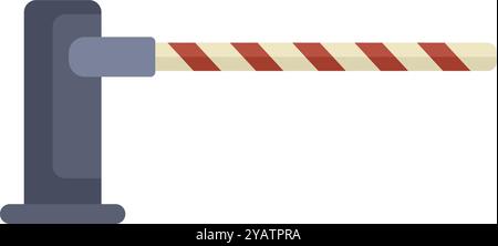 Closed parking barrier gate restricting access to unauthorized vehicles Stock Vector