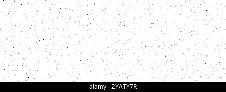 Black seamless speckle texture. Distress grunge grain dot background. Gritty splash repeated pattern. Splattered dirt grit overlay with drops, specks, flecks. Vector weathered noise for banner, poster Stock Vector