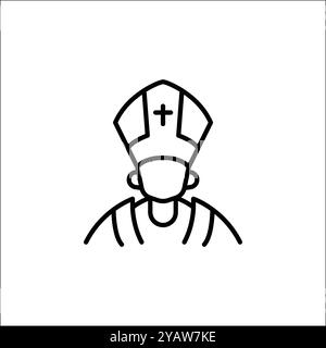 Pope icon Stock Vector