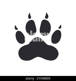 Tiger footprint Stock Vector