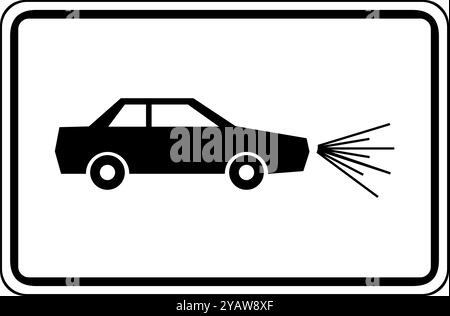 Headlight Panels, (PL-GROUP) Panels, Road signs in Turkey, Vienna Convention on Road Signs and Signals Stock Vector