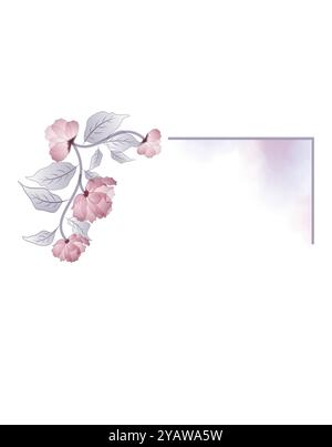 Floral Art Wedding Frame Background Natural Ginko Leaves for Frame Illustration Stock Vector