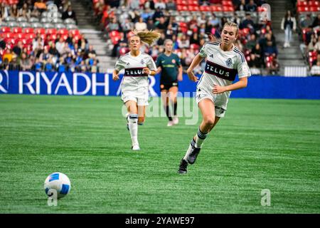 Vancouver, Canada. 15th Oct, 2024. Vancouver, British Columbia, Canada, October 15th 2024: Vancouver Whitecaps FC Girls Elite in action during the Concacaf W Champions Cup group stage match between Vancouver Whitecaps FC Girls Elite and Portland Thorns FC at BC Place Stadium in Vancouver, British Columbia, Canada (EDITORIAL USAGE ONLY). (Amy Elle/SPP) Credit: SPP Sport Press Photo. /Alamy Live News Stock Photo