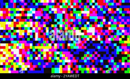 Abstract pixel retro 8bit lo-fi rgb video game glitch noise texture ...