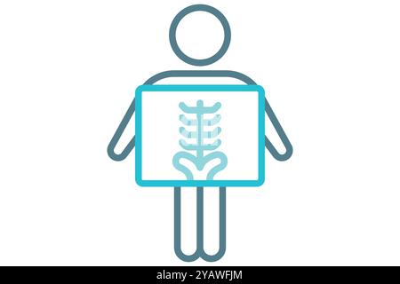 X Ray icon. line icon style. icon related to medical. health elements vector illustration Stock Vector