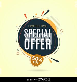 Special offer creative sale banner design, Sale Banner tag, special offer label, Limited time offer banner, speech bubble design for promotion Stock Vector