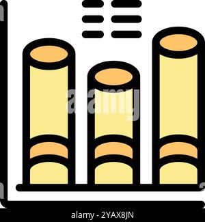 This colorful graph is perfect for representing concepts like market growth, business success, and financial analysis Stock Vector