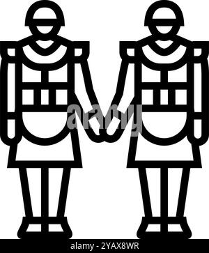 cosplayer line icon vector illustration Stock Vector Image & Art - Alamy