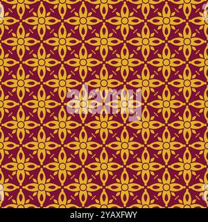 Maroon Gold luxury vector seamless pattern. Ornament, Traditional, Ethnic, Arabic, Turkish, Indian motifs. Great for fabric and textile, wallpaper, pa Stock Vector