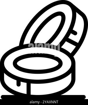 Two insulating tape rolls are overlapping, representing electrical work and home improvement Stock Vector