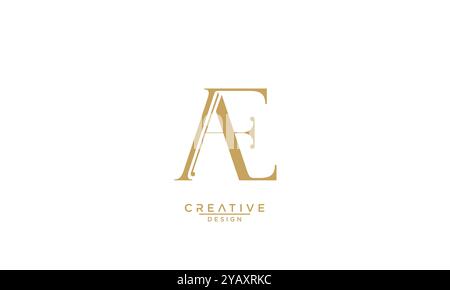 AE, EA, Abstract Letters Logo Monogram Stock Vector