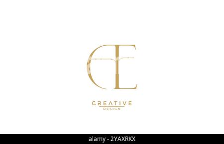 AE, EA, Abstract Letters Logo Monogram Stock Vector