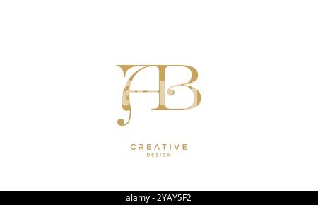 AB, BA, A, B, Abstract  Letters Logo Monogram Stock Vector