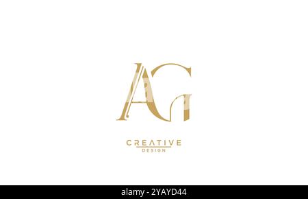 AG, GA, A, G, Abstract Letters Logo monogram Stock Vector