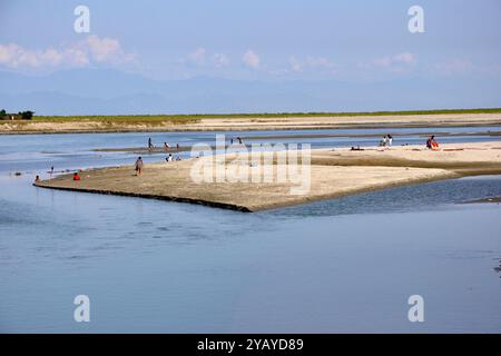 India, Assam, Dibrugarh, Brahmaputra river Stock Photo