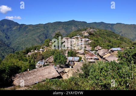 India, Arunachal Pradesh, Tirap region, Khonsa, Nocte tribe Stock Photo