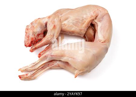whole rabbit, ready to cook, isolated on a white background Stock Photo