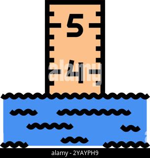 flood barrier disaster color icon vector illustration Stock Vector ...