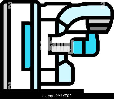 radiation machine cancer treatment line icon vector illustration Stock ...