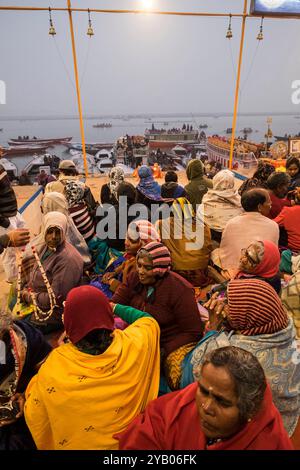 India, Varanasi,  local festival Stock Photo