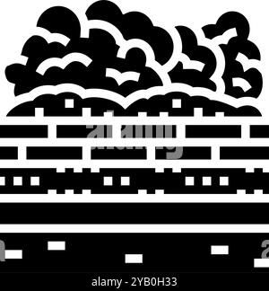 edging garden maintenance glyph icon vector illustration Stock Vector ...