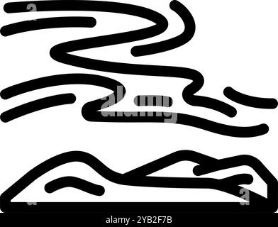 aurora borealis natural phenomena line icon vector. aurora borealis ...