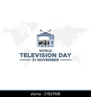 World Television Day on November 21, World Television Day illustration. Suitable for greeting card, poster and banner. Stock Vector