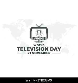 World Television Day on November 21, World Television Day illustration. Suitable for greeting card, poster and banner. Stock Vector