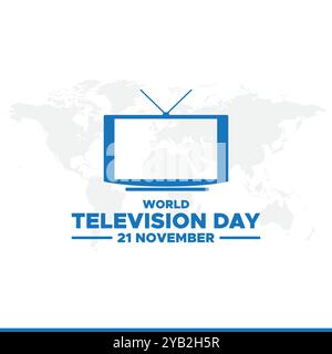 World Television Day on November 21, World Television Day illustration. Suitable for greeting card, poster and banner. Stock Vector
