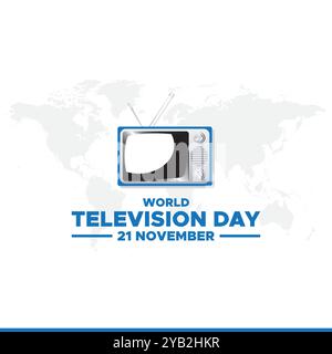 World Television Day on November 21, World Television Day illustration. Suitable for greeting card, poster and banner. Stock Vector